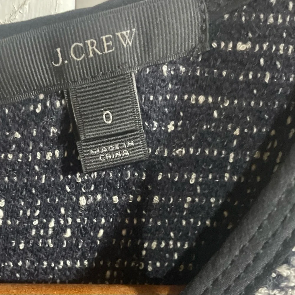 J.Crew Black|White Tweed Wool Blend Sleeveless Flare Dress Sz 0